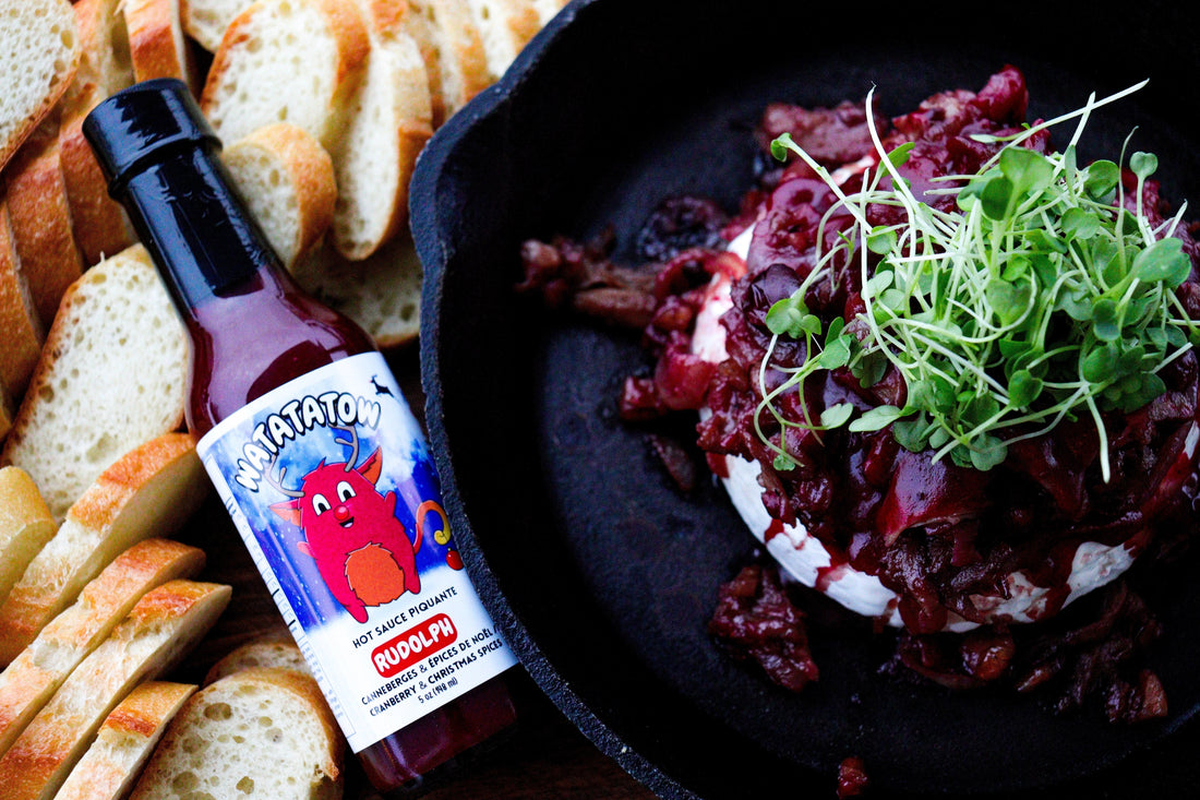 Sandra & Rudolph's Baked Brie with Cranberry and Duck Confit